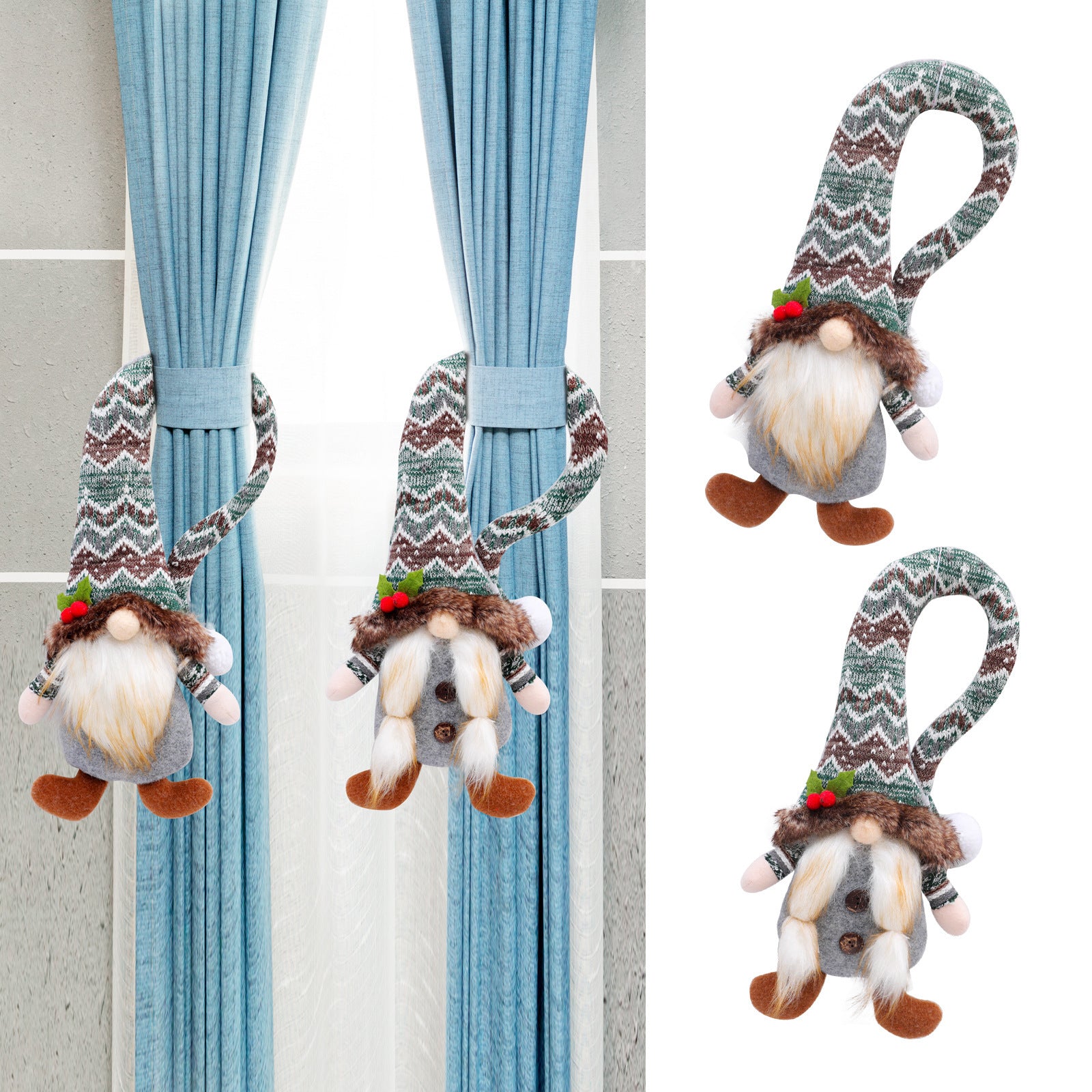 Faceless Doll Doll Curtain Buckle Christmas Home Curtain Buckle Decoration Props