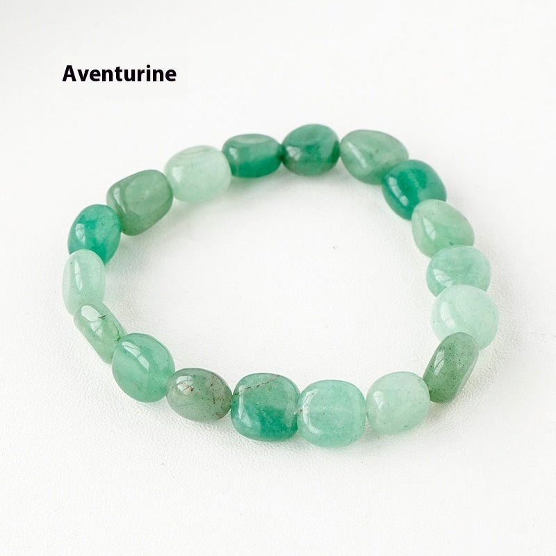 Natural Amethyst Large Particle Gravel Rolling Stone Bracelet