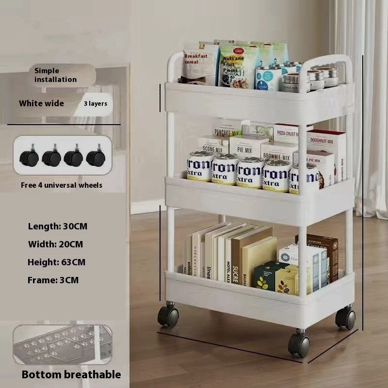 Trolley Rack Kitchen Floor Bedroom Multi-layer Bathroom Storage Rack