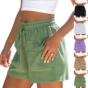 Summer Drawstring Shorts with Pockets – Women's Casual Sportswear