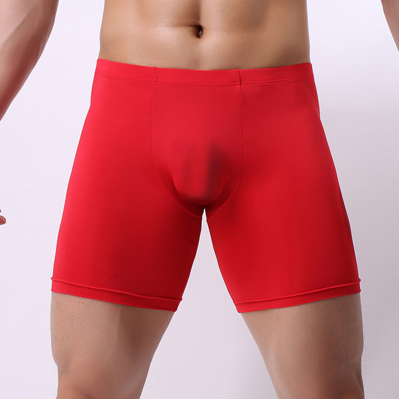 Men's Ice Silk Underwear Lengthened Boxers