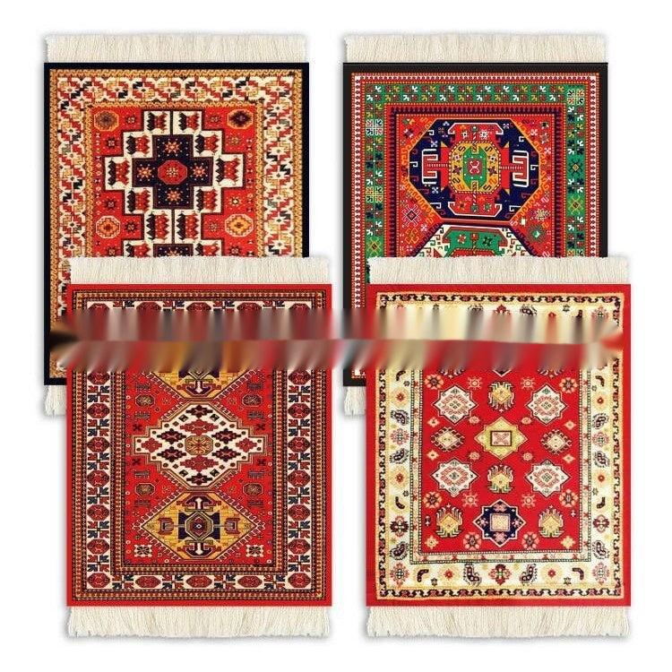 4 Sets Of Carpet Drinks Heat Insulation Coaster