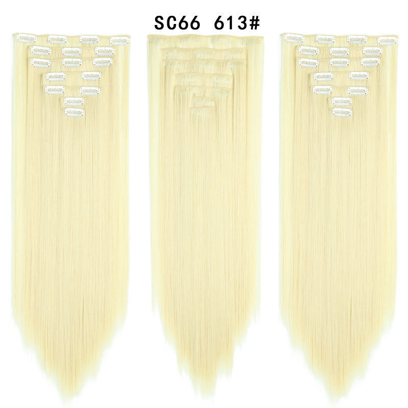 16 Card Seven-piece Hairpiece Clip Wig Beauty Chemical Fiber Wig Set Hair Extension