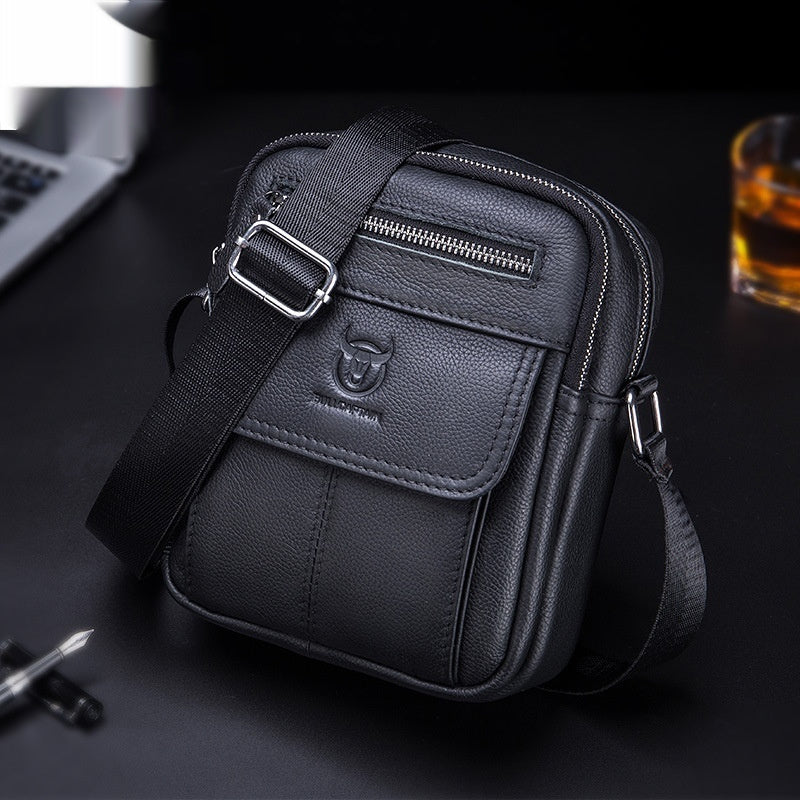 Men's Slim Leather Crossbody Bag Retro Satchel Cowhide