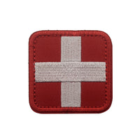 V0014510 Red Cloth White Cross