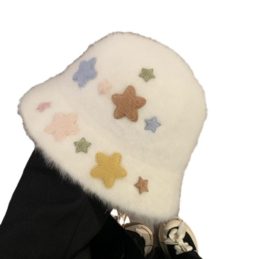 Autumn And Winter Make Your Face Look Smaller Plush Fisherman Hat Warm