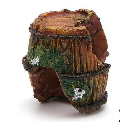 Fish Tank Landscaping Decoration Aquarium Mini Hiding Cave Through Porous Mini Small Bucket