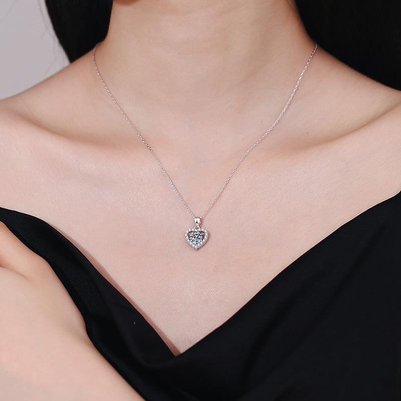 S925 Sterling Silver Ear Stud Pendant Suit