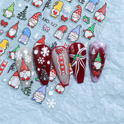 Christmas Relief Nail Stickers Paper Tape Adhesive Waterproof