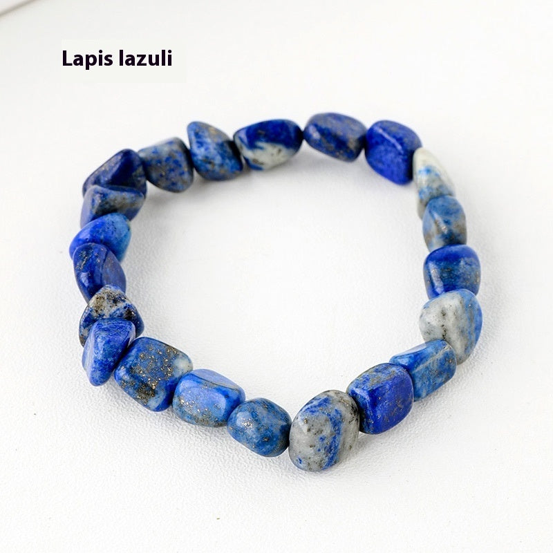 Natural Amethyst Large Particle Gravel Rolling Stone Bracelet