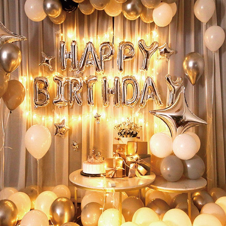 Scene Layout Aluminum Film Balloon Set Children's Birthday Theme Background Wall