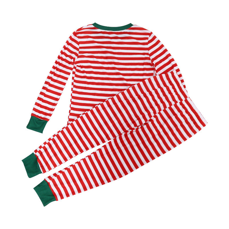 Striped Printed Long-sleeved Home Service Casual Suit