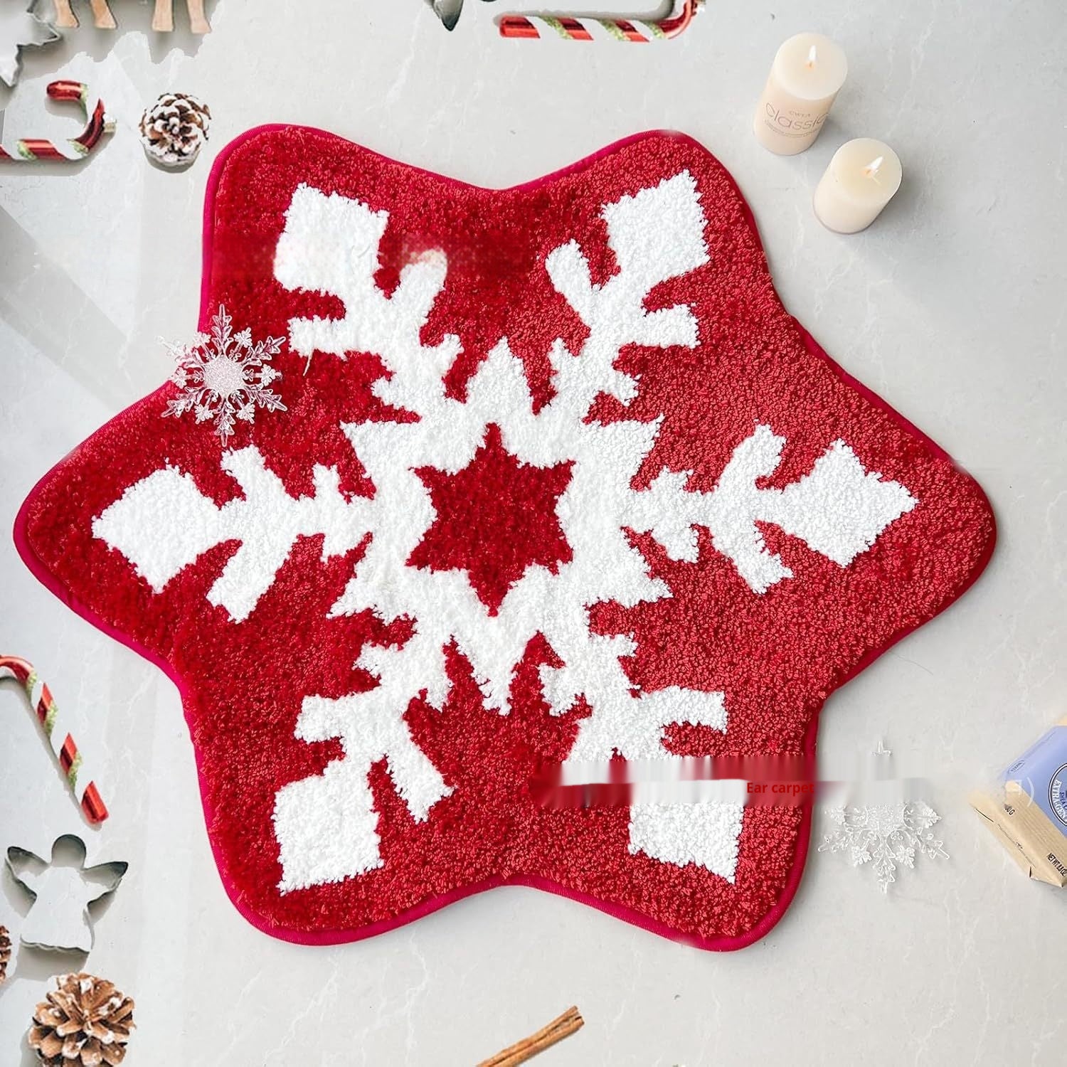 Christmas Cashmere-like Carpet Easy To Care