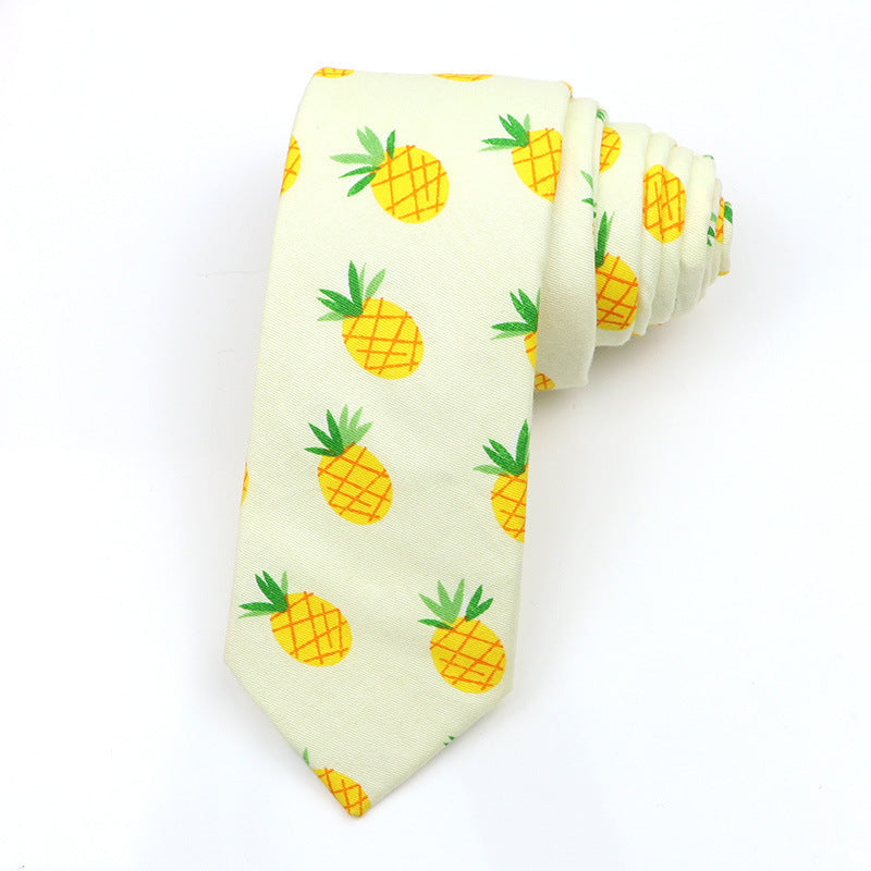 Cartoon Print Cotton Bow Tie – Casual Style