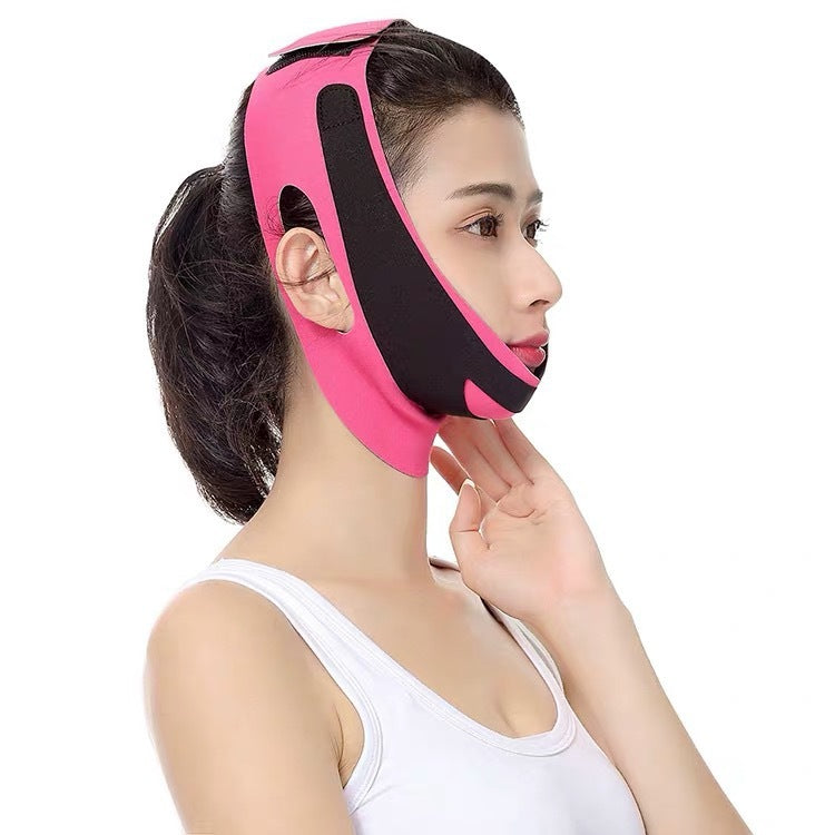 Rose Red Face Slimmer Mask – Thin & Comfortable Bandage for Facial Contouring