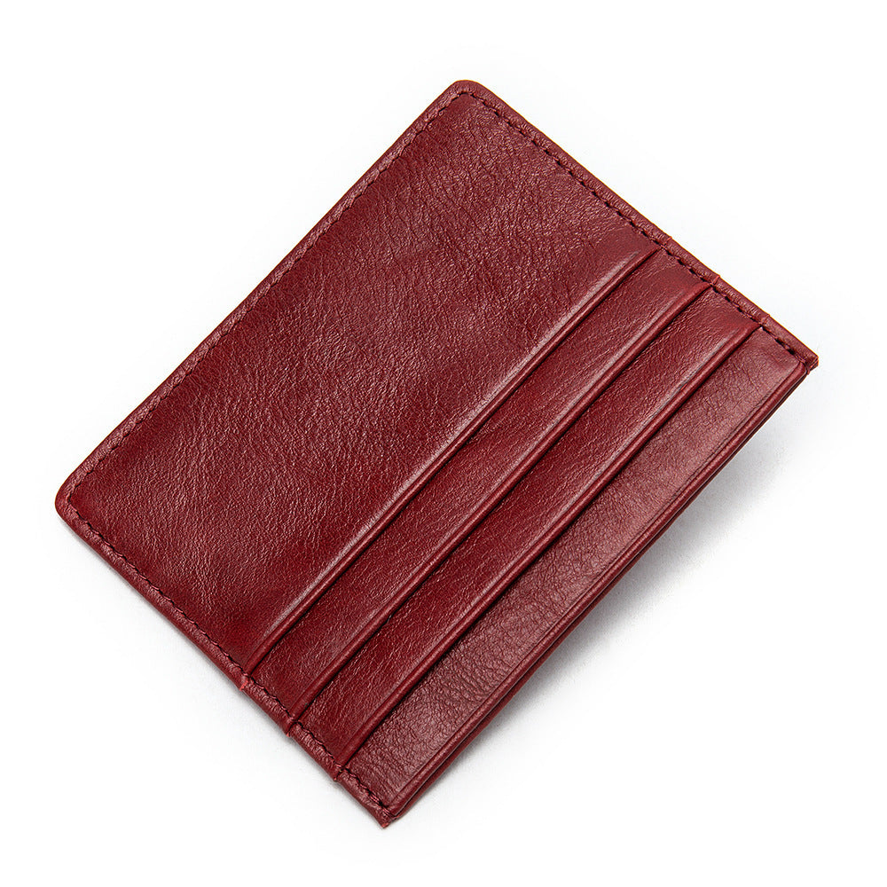 First Layer Cowhide Card Holder Fashion Simple Card Holder