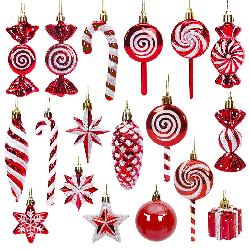 Candy Crutch Christmas Ball Christmas Tree Pendant