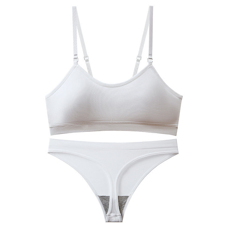 French Women's Wireless Push-Up Vest & Shorts Set