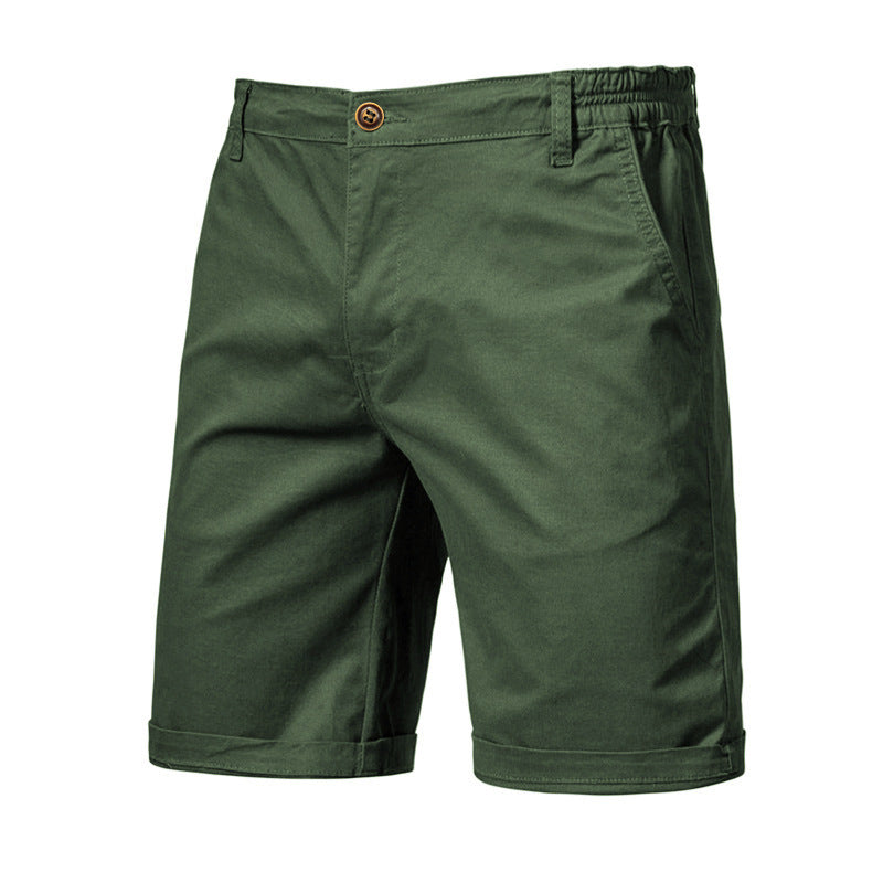 Straight Slim Cropped Pants Plus Size Solid Color Men's Clothing