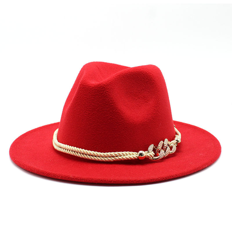 British Vintage Woolen Fedora Hat for Women in Multiple Colors