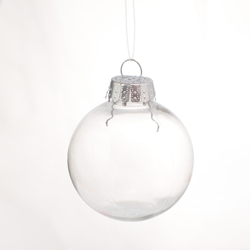 Transparent Plastic Christmas Balls With Hat Arcade Party Decoration