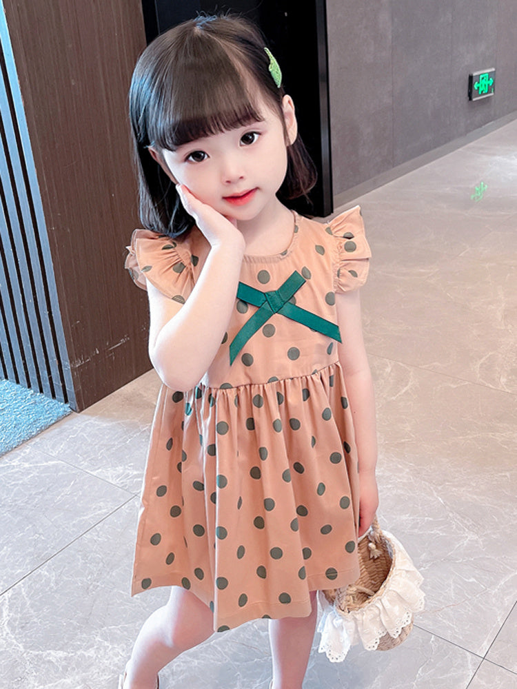 Girls Dress Summer Thin Polka Dot