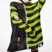 Color Ripped Sweater