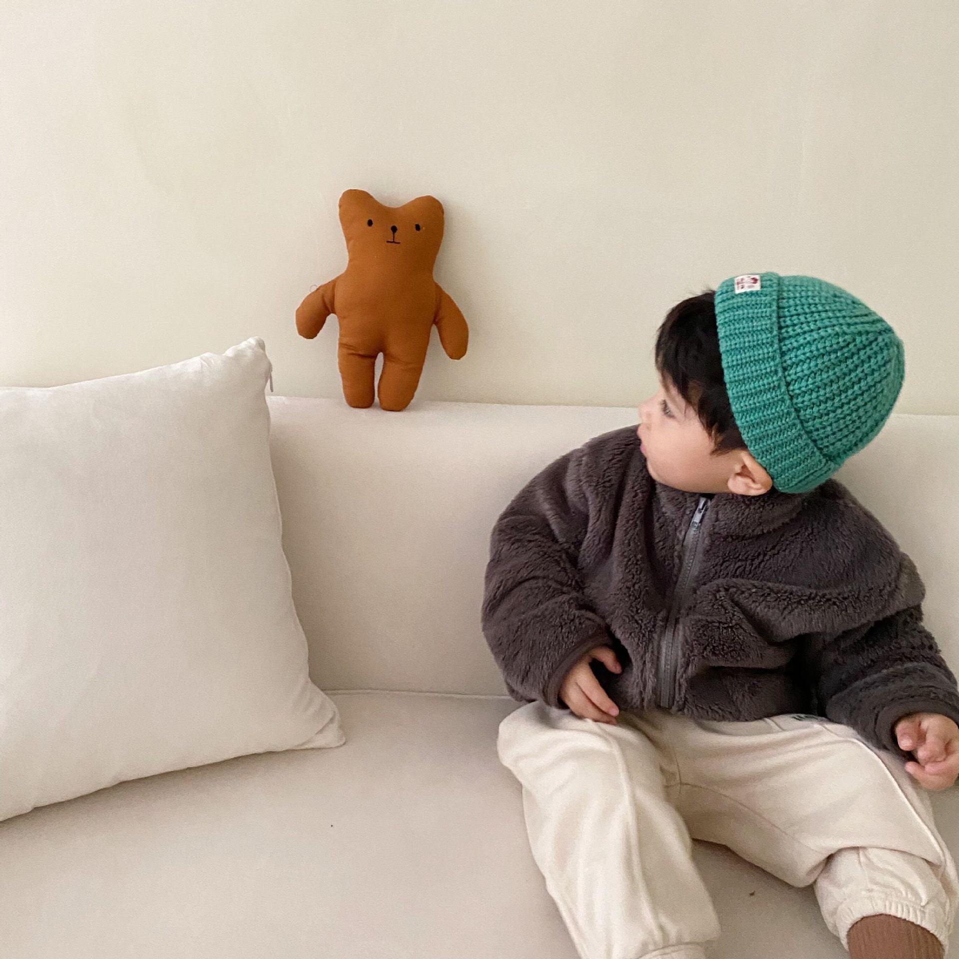 Kids Sherpa Fleece Jacket Full Zip Winter Outerwear
