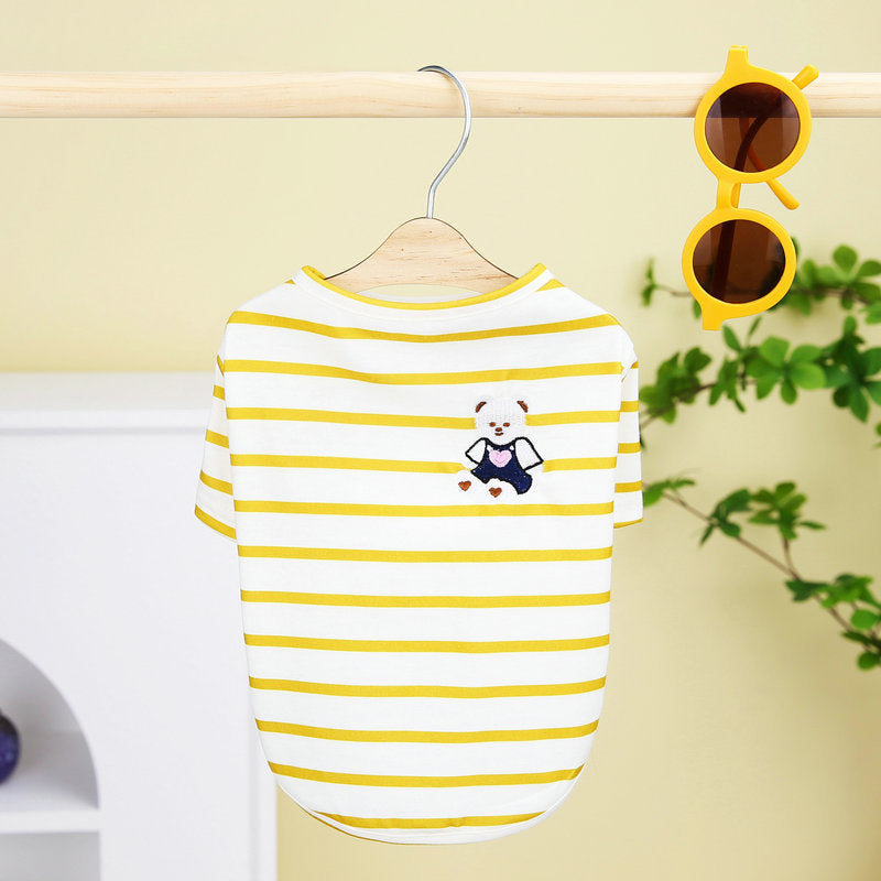 Pomeranian Teddy Small Dog Pet Suit Embrace Bear T-shirt