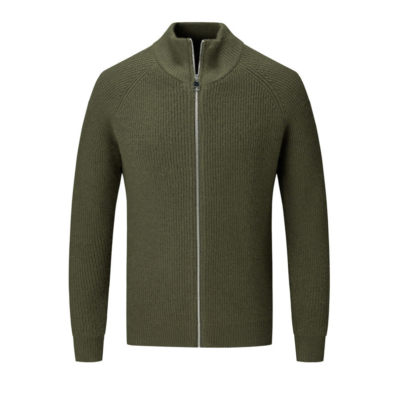 FallWinter Hot-selling Long Zipper Knitted Cardigan Men's Casual All-matching