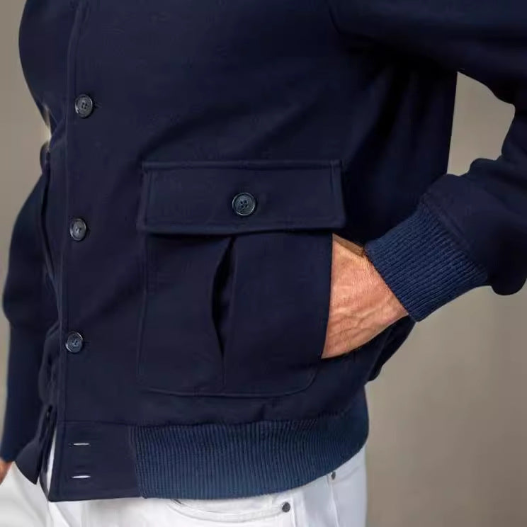 Men's Design Long Sleeve Stand Collar Top