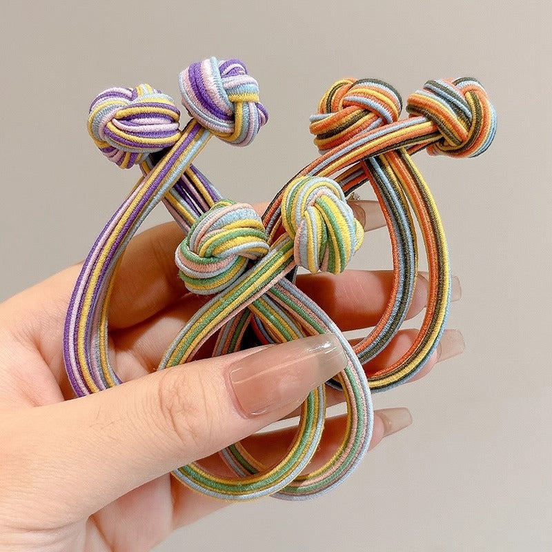 Head Rope Girls' Button High Elastic Color