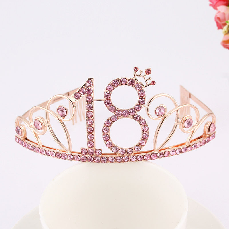 Creative Diamond Alphabet Headdress Birthday Hair Accessories