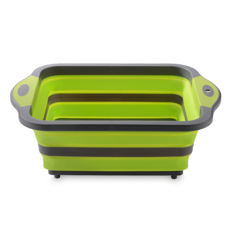 Multifunctional Folding 3-in-1 Kitchen Sink Chopping Board with Wash Basin and Strainer