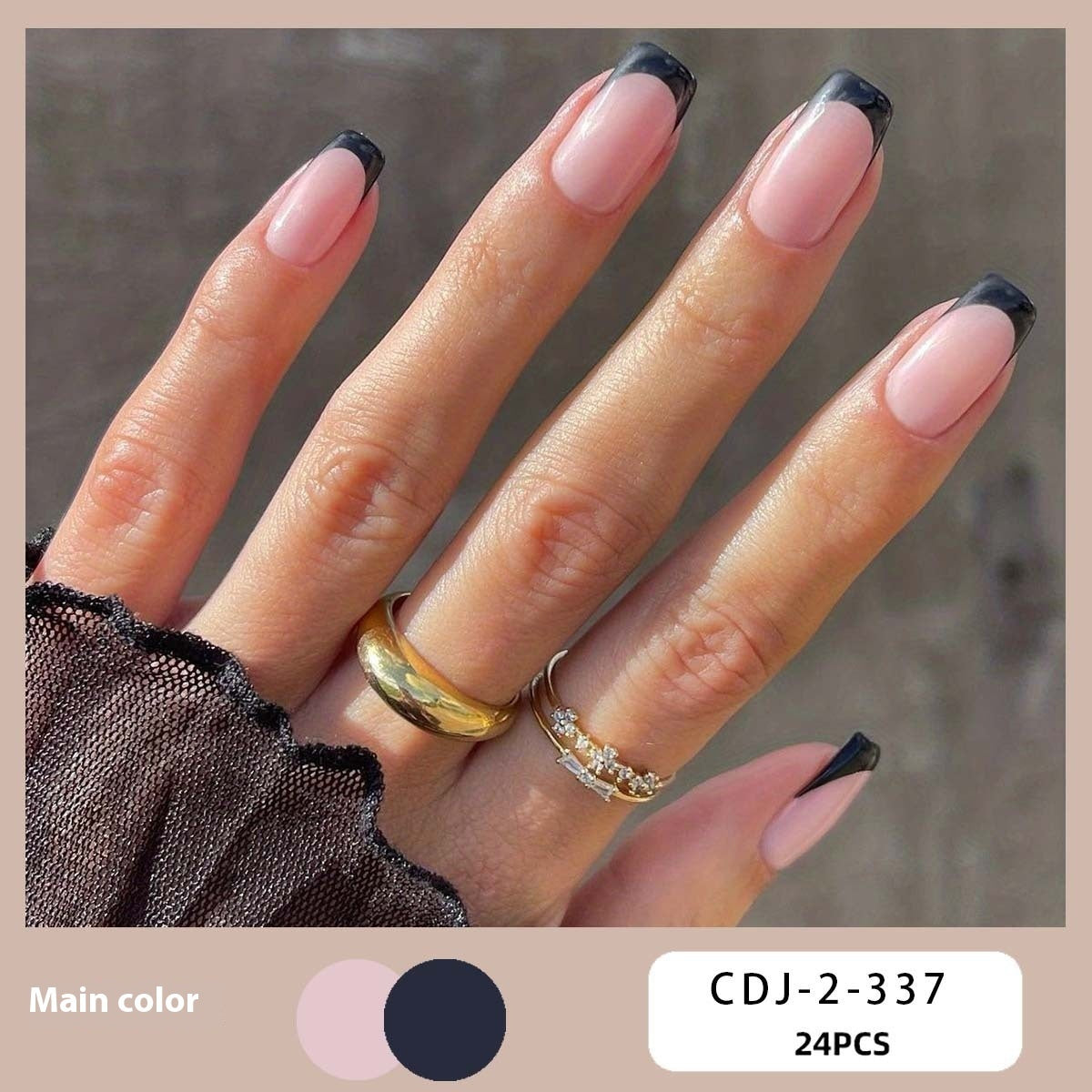 Women's European, American And French Style Pieces Fake Nail Patch