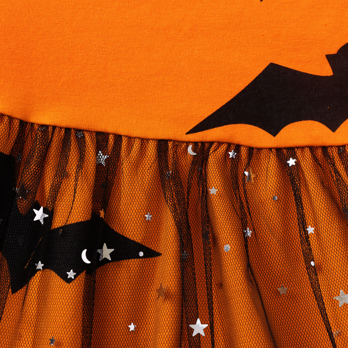 Halloween Girls' Long Sleeve Mesh Dress