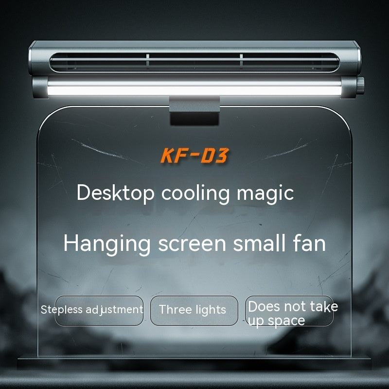 Bladeless Laptop Clip Fan with Lighting – Screen Hanging Cooling Fan