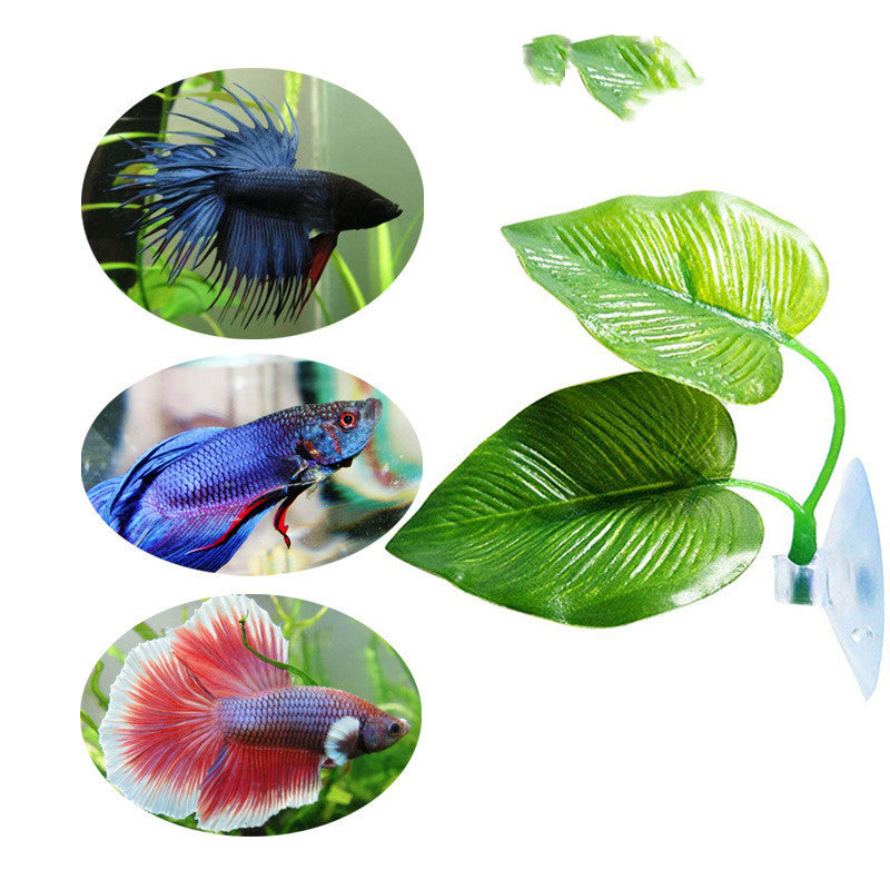 Aquarium Fish Tank Pet Decoration Landscaping Simulation Leaf Rest Leaf Ornamental Leaf