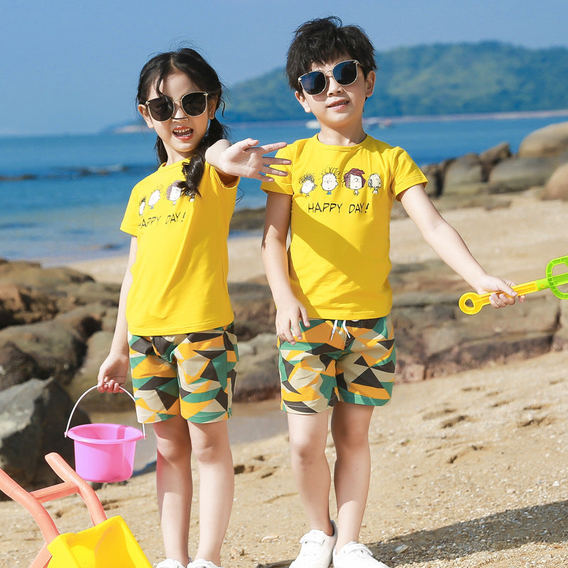 Short-sleeved T-shirt parent-child wear