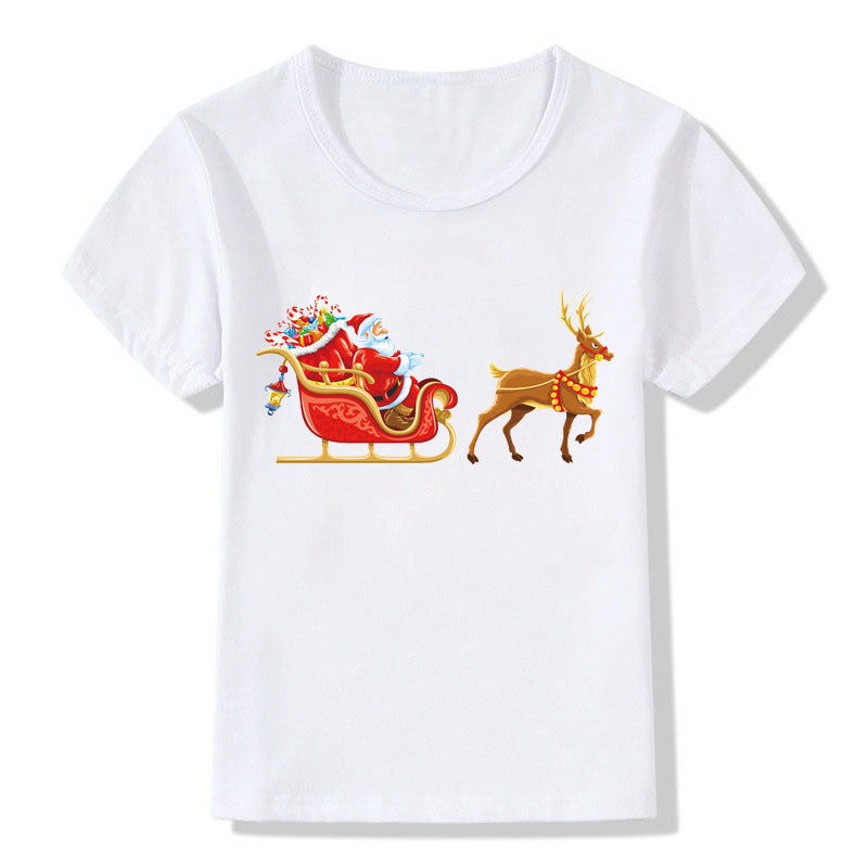 Unisex Cotton Crew Neck Christmas Tee Regular Fit Kids