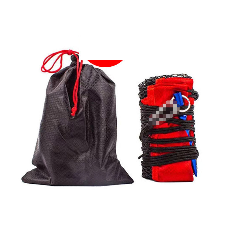 Portable Wild Fishing Drawstring Grain Wheat Fishnet Bag Encryption Mesh Oxford Cloth Edge Sealing Fish Protection Mini Fishnet Bag