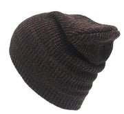 Warm Mixed Color Striped Wool Knitted Cap with Earmuffs