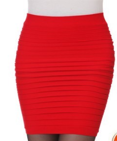 Women’s High-Waist Mini Skirt – Summer Thin Candy-Color A-Line