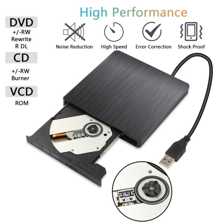 External Optical Disk Drive – CD/DVD Reader & Writer