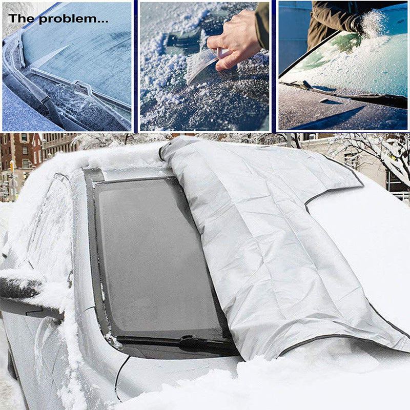 Car Windshield Snow Cover – Ice/Frost Protector with Mirror Covers