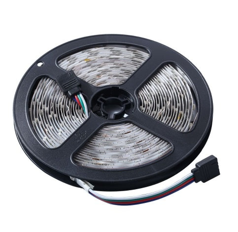 2835 RGB LED Strip Lights 300 LEDs IP65 Waterproof with Remote and 12V 5A Power Supply Set