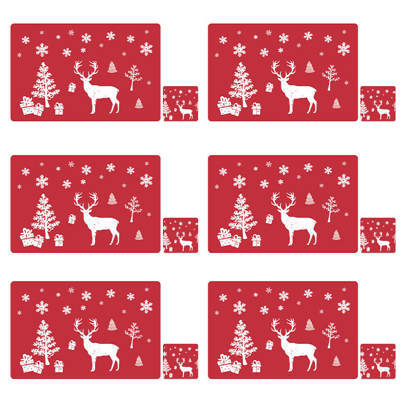 Christmas Table Mat Coaster Creative Heat Insulation Anti-skid
