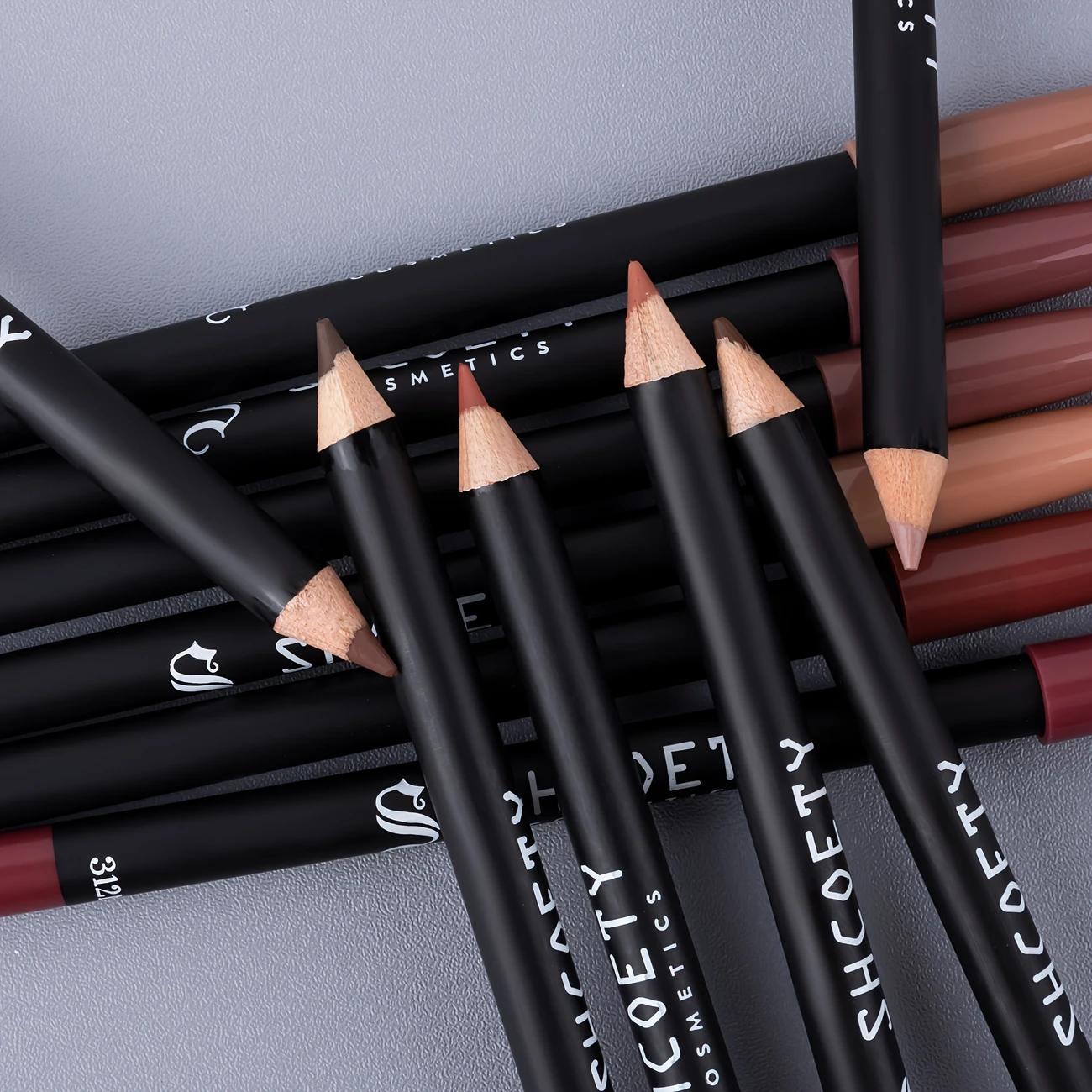 Private Label 12 Colors Smooth Waterproof Long-lasting Vegan Cruelty-free Non-stick Easy To Color Lip Liner Makeup