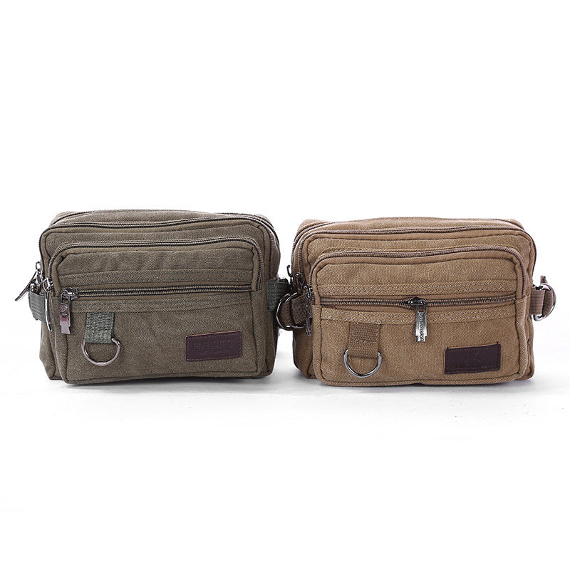 Men's Casual Canvas Waist Pack Regular With Adjustable Strap
