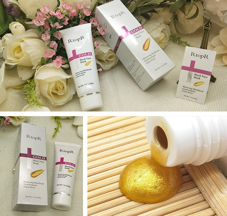 Gold and Black Peel Off Face Mask for Deep Cleansing and Glow